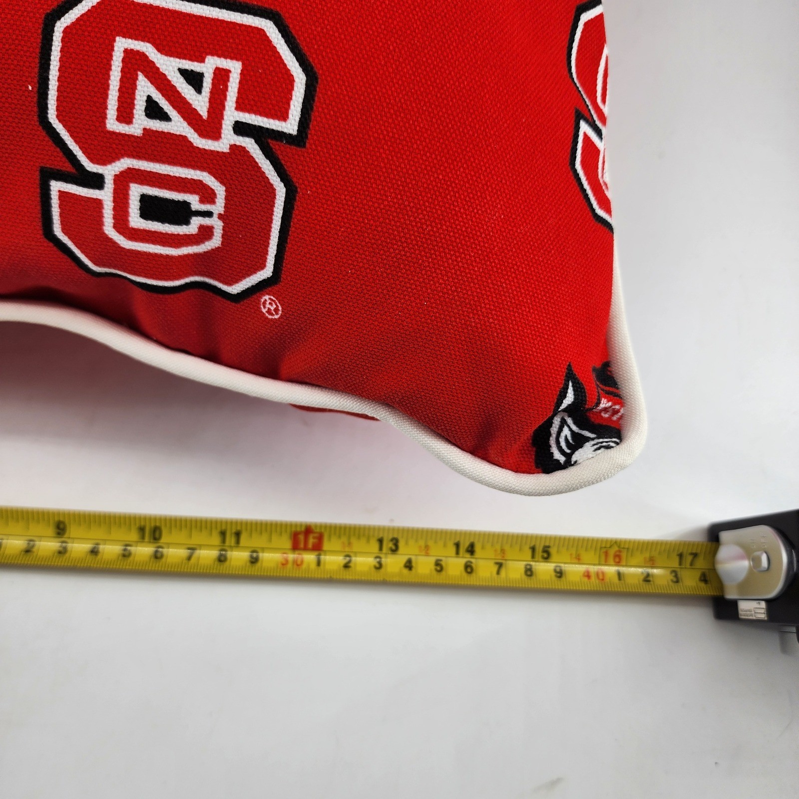 College Covers NC State Wolfpack Throw Pillow OS Red Logo Tuffy Mascot Decor gallery