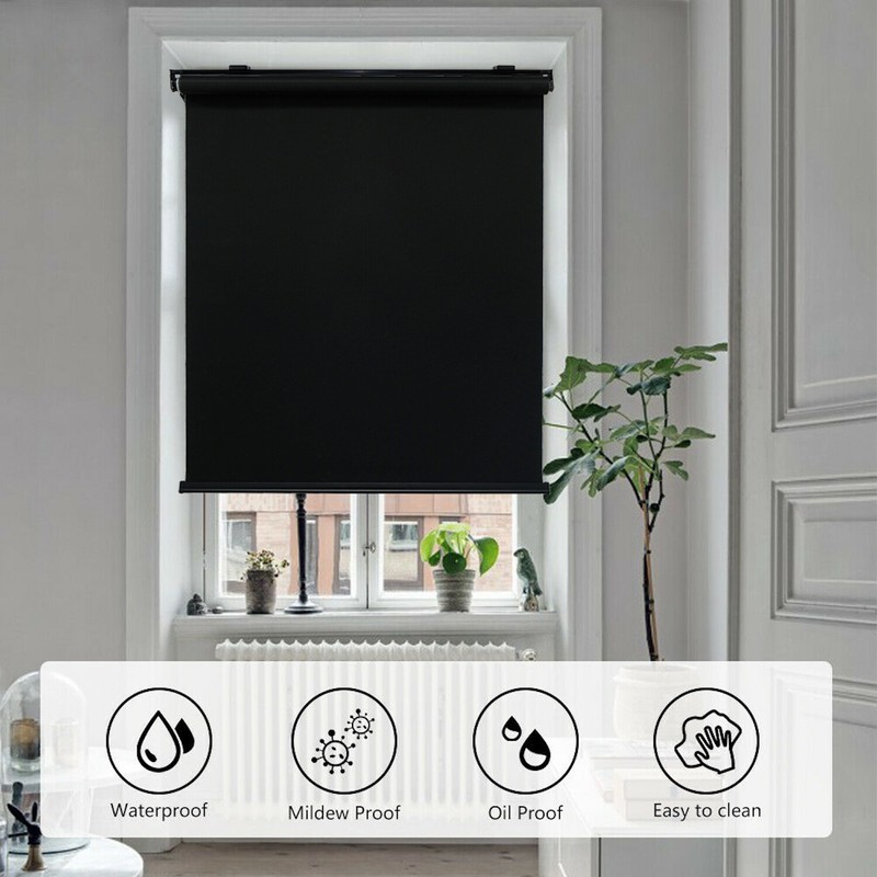 44"x72" Cordless Light Filtering Roller Shades Window Blinds Waterproof Insulate gallery