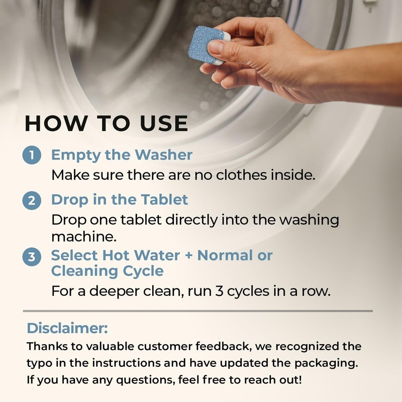 Uproot Clean Washing Machine Cleaner Tablets - 24 Pack for a 12 Month Supply. Fo gallery