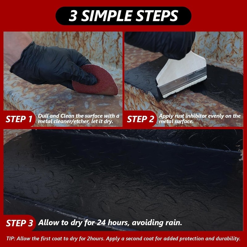 Easy Apply 4-in-1 Rust Converter & Primer - Black 34 Fl Oz for Metal Protection gallery