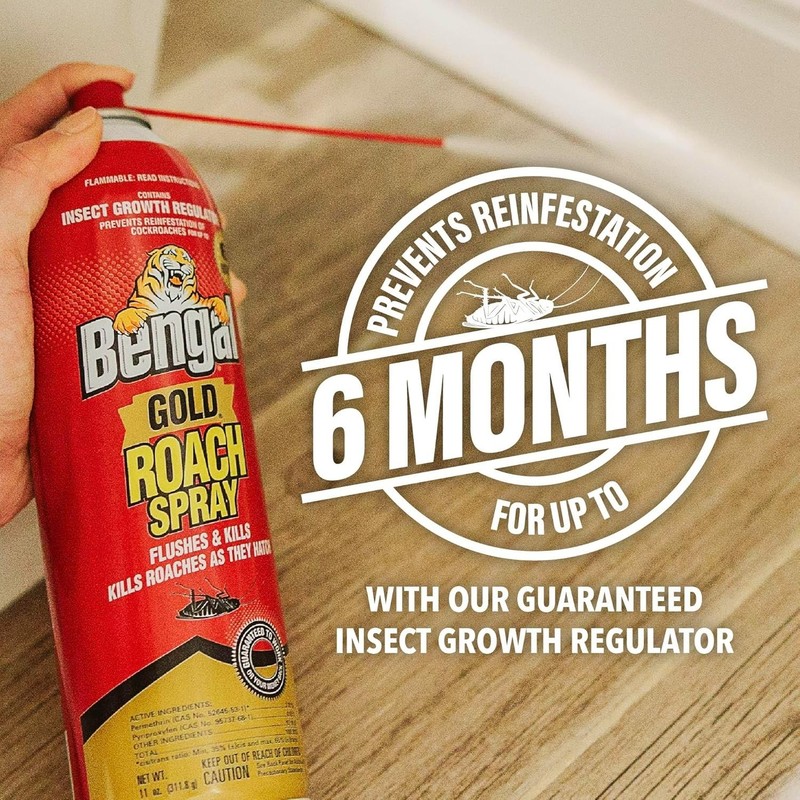 Bengal Gold Roach Spray - Odorless, Stain-Free Bug Spray for Home - Prevents ... gallery