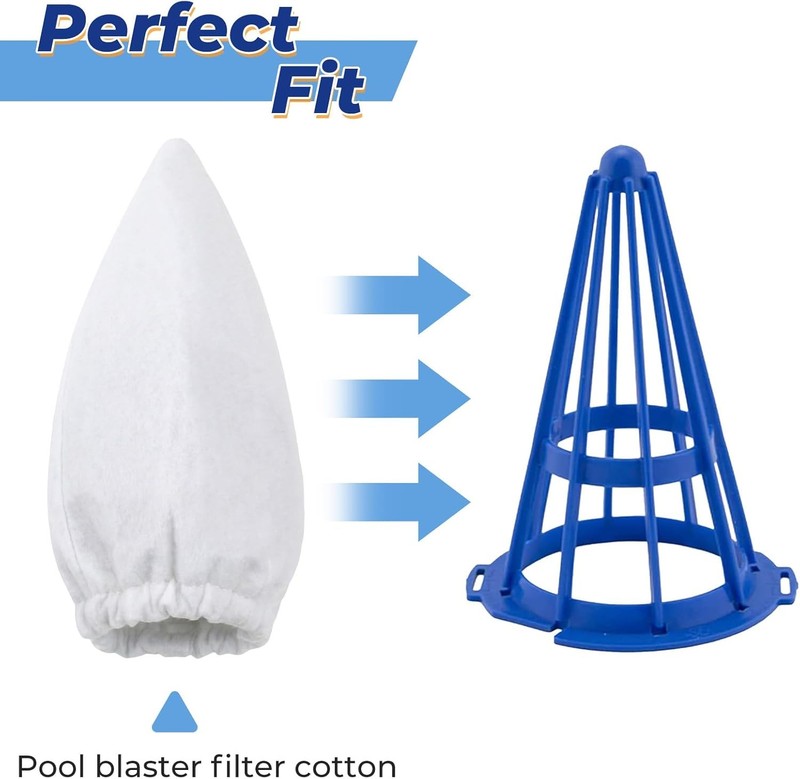 6 Pack Vacuum Filter Cotton Replacement for Pool Blaster & Water Tech... gallery
