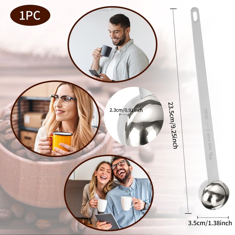 1 Tablespoon Coffee Scoop Stainless Steel Long Handle Measuring Spoon 1 tbsp ... gallery