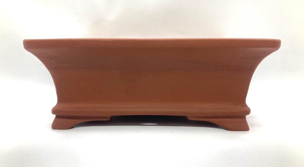 Tokoname Bonsai Pot SHOZAN Rectangular Pot glazed Brown w4.7in From Japan