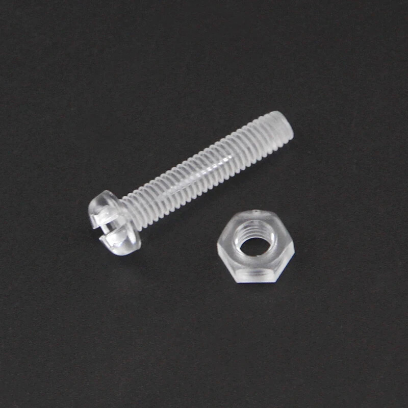 Acrylic Plastic Nylon Clear Transparent Round Pan Phillips Cross Head Screws+Nut gallery