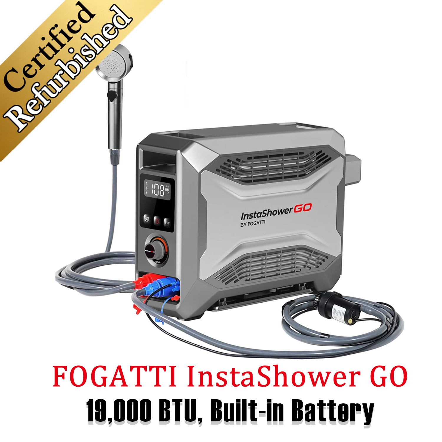 FOGATTI InstaShower GO Portable Shower Propane Water Heater for Camping Outdoor gallery