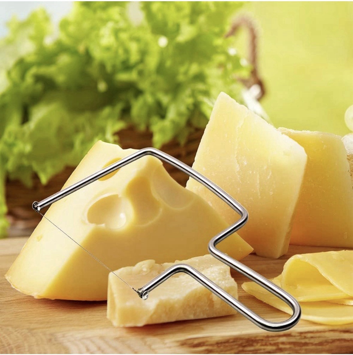 Cheese Slicer Cutter with Extra 2 Wires Stainless Steel Kitchen Tool gallery