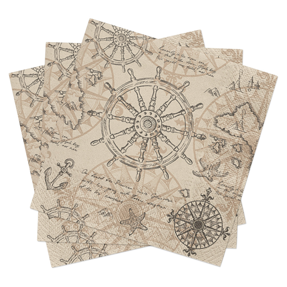 Vintage Nautical Map 20 Paper Lunch Napkins Decoupage Nautical Beach Party gallery