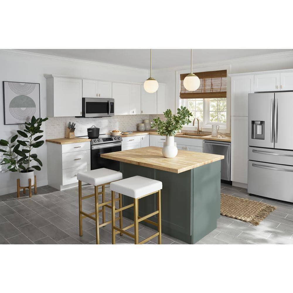 4 Ft. X 25 In. Unfinished Hevea Solid Wood Butcher Block Countertop Square Edge gallery