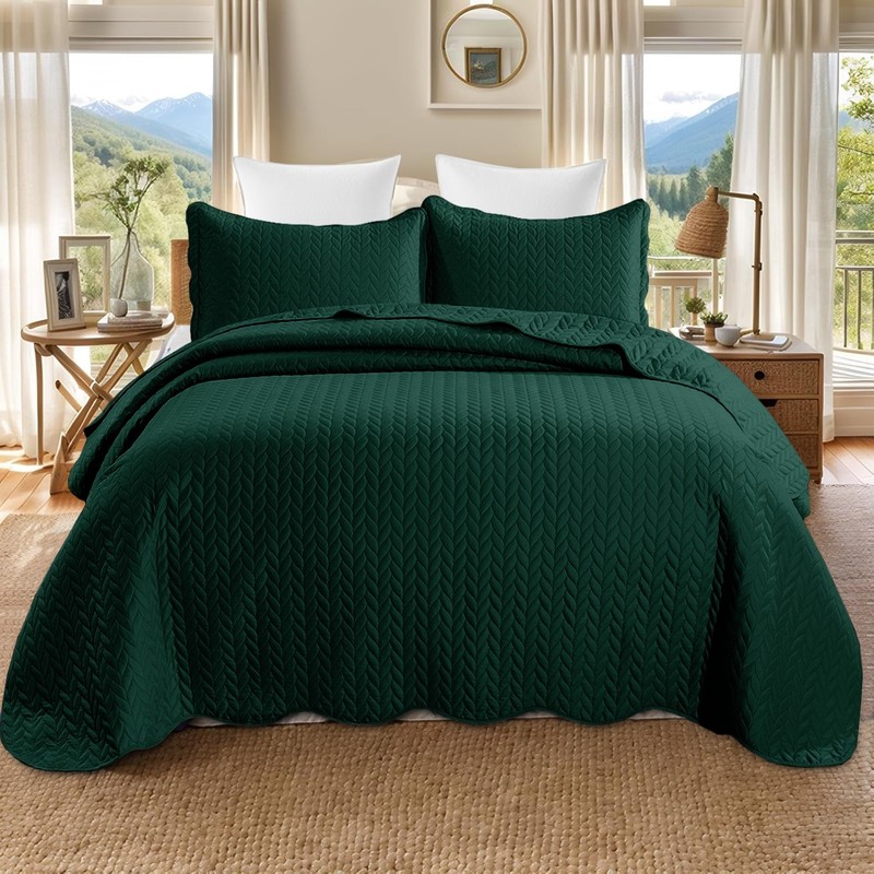 Ultra Soft Bedspread Light Weight Quilt Coverlet Bed Throw Bedding Set All Sizes gallery