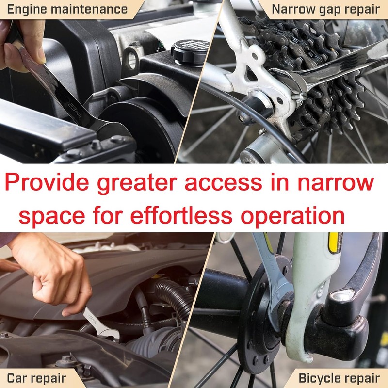 Super Thin Double Open End Wrench Metric High Carbon Steel Spanner 3mm Thickness gallery