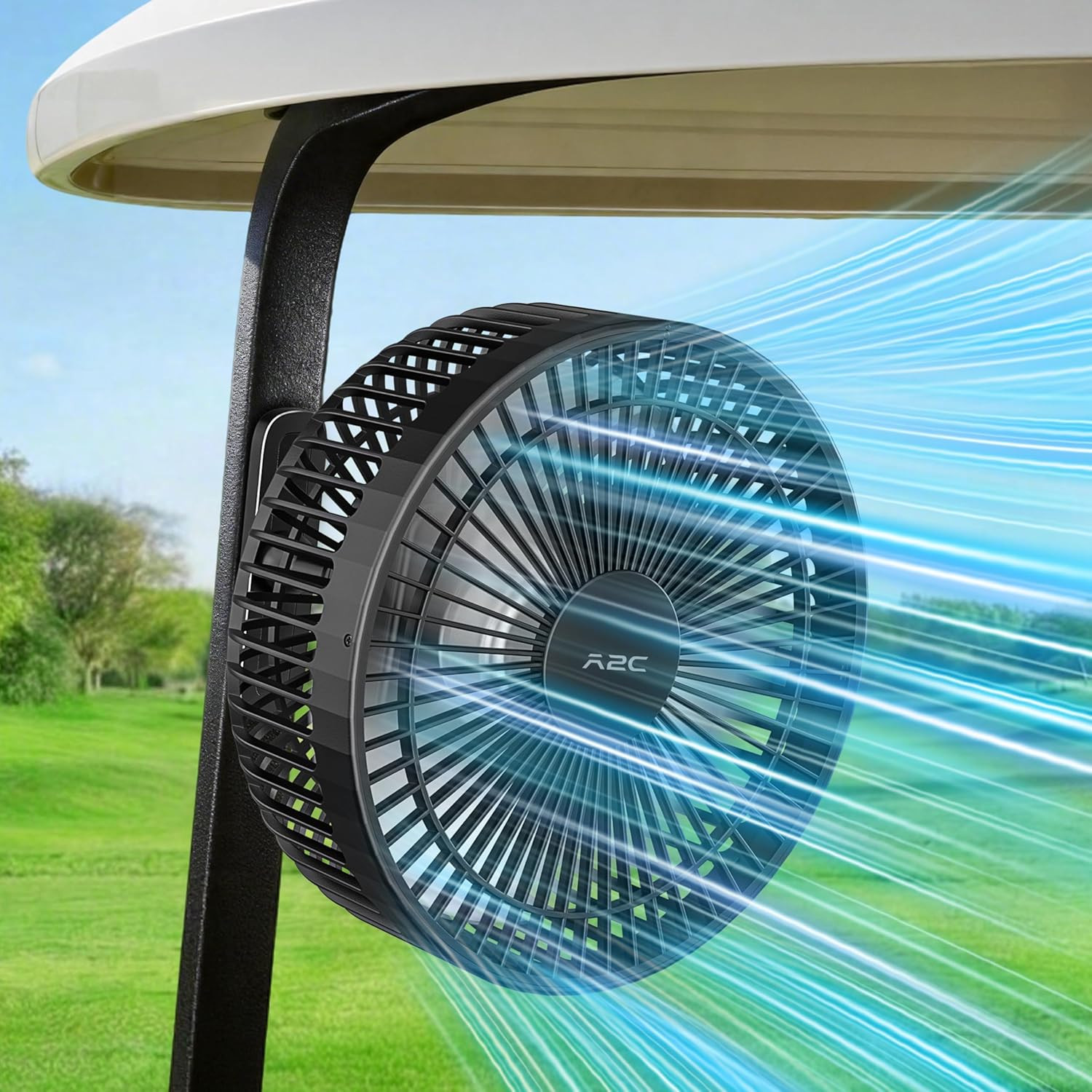 Magnetic Rechargeable Fan for Golf Cart 7.5-Inch, up to 28Hrs, 10000 Mah Battery gallery