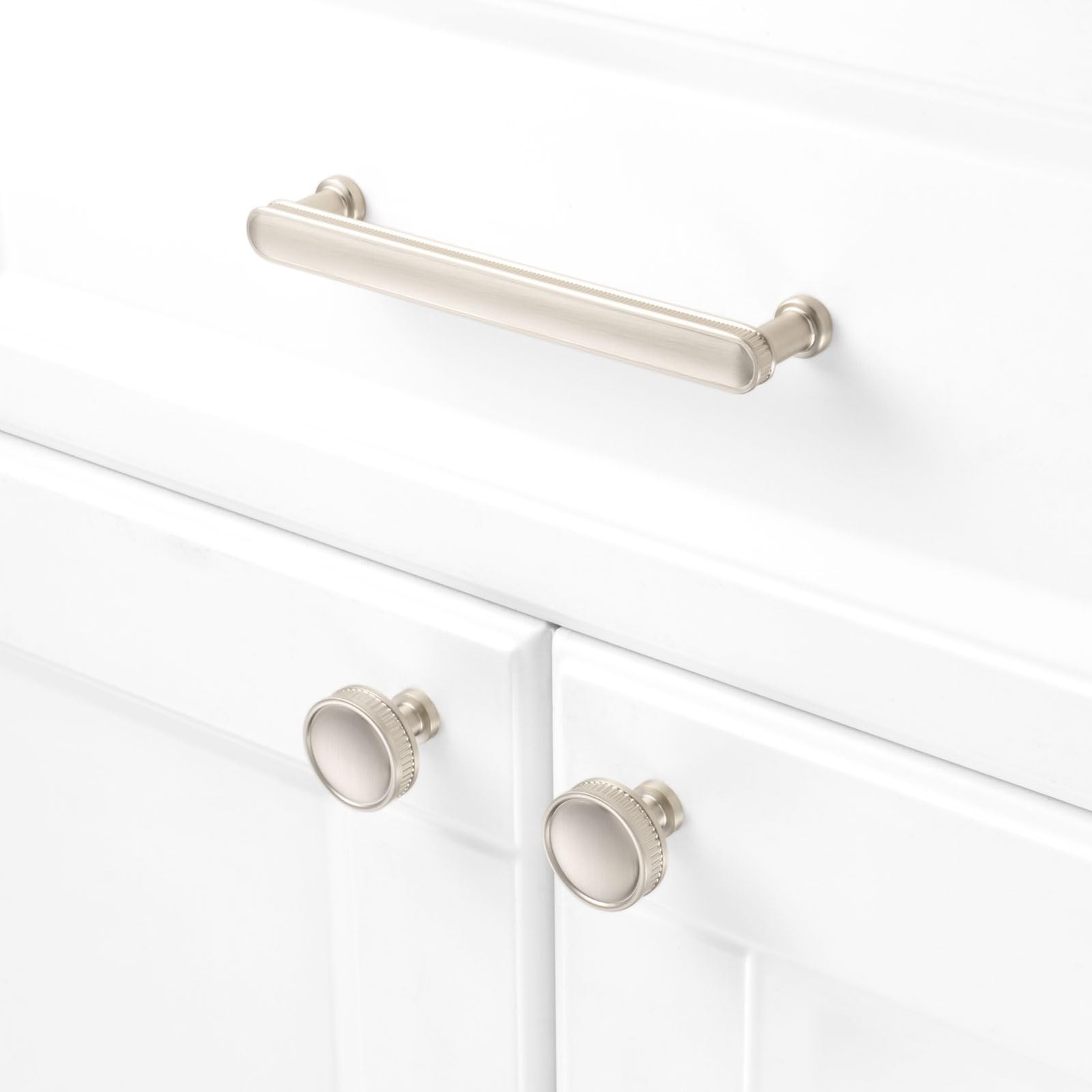 10 Pack 1-1/4 Inch Brushed Nickel Kitchen Cabinet Knobs Satin Nickel Drawer K... gallery