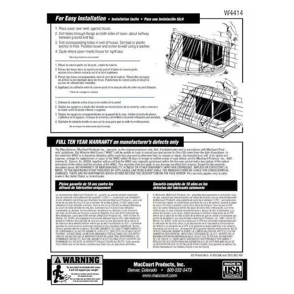 44-1/4 in. x 12 in. Rectangular Plastic Heavy Duty Window Well Cover gallery