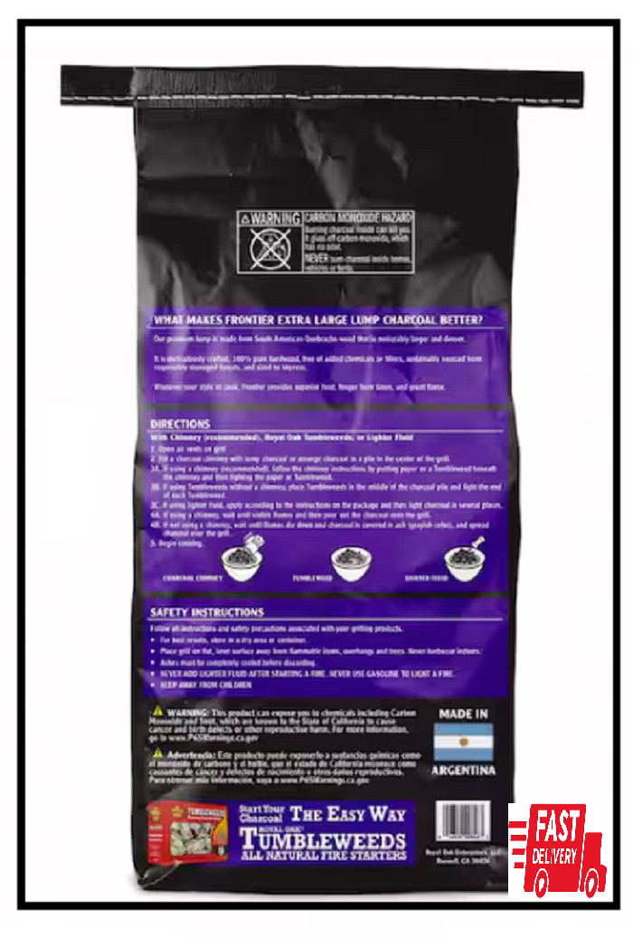 18 Lbs. Extra-Large Natural Lump Charcoal gallery