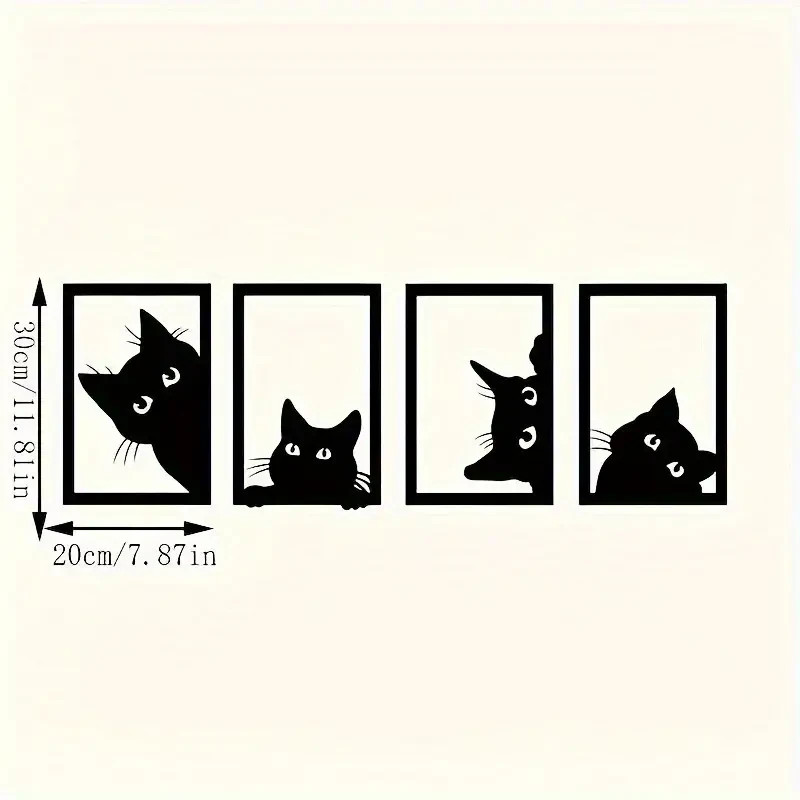 NEW 4pcs CATS/KITTENS Set Metal Wall Decor 12 x 8 each panel gallery