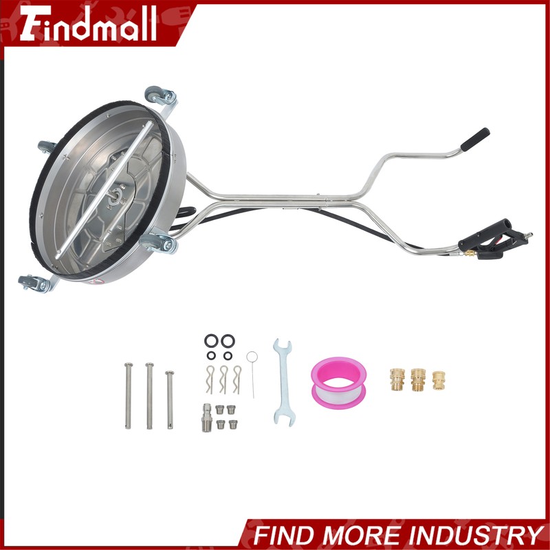 Findmall 24" Pressure Washer Surface Cleaner w/ Handles & Wheels Quick Connect gallery