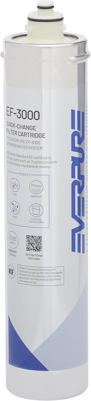 Pentair Everpure EF-3000 Quick-Change Filter Cartridge, EV985750, for Use in ... gallery