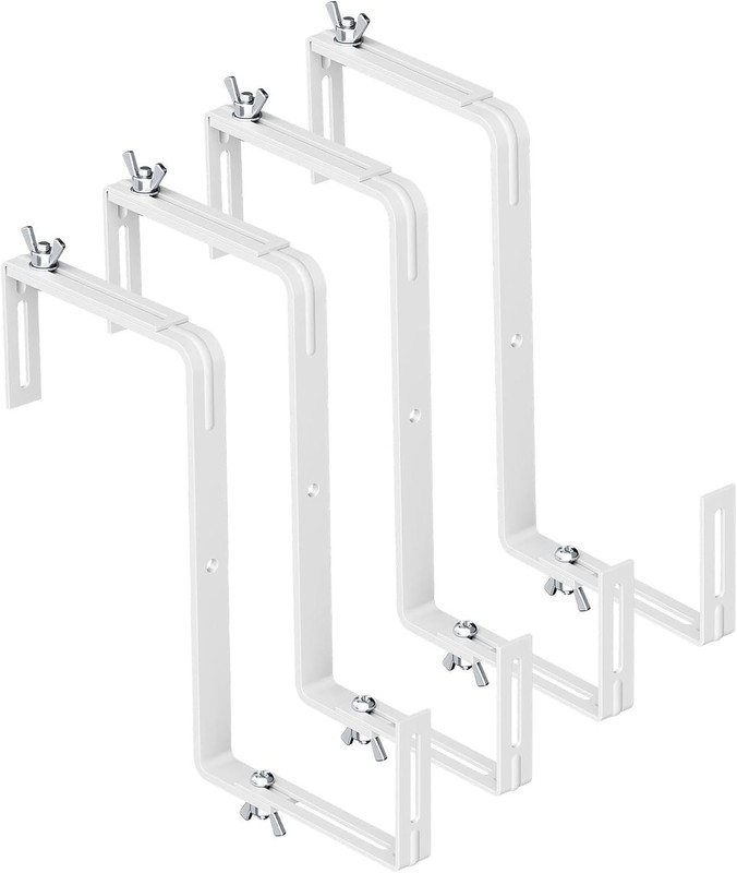 Adjustable Planter Box Brackets,Enhanced Bottom Support,Universal Outdoor Hangin gallery