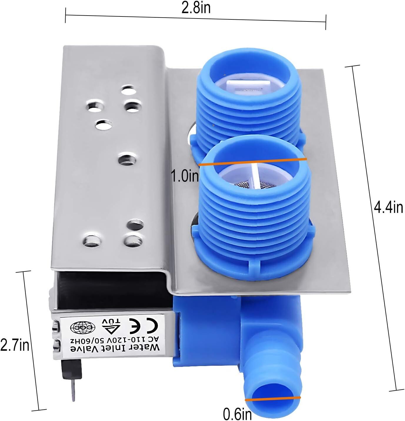 285805 Water Inlet Valve with Bracket for Whirlpool & Kenmore Washer gallery