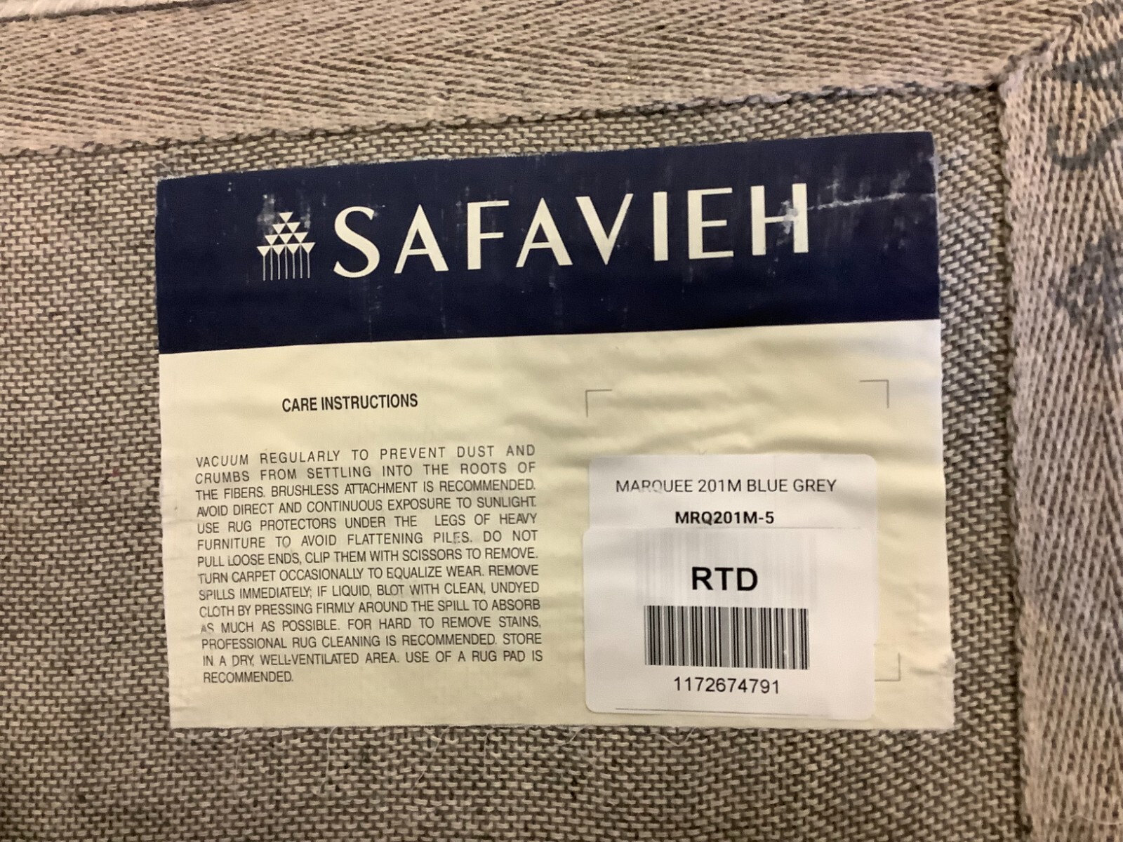 BLUE / GREY 5'-0" x 8'-0" Broken Thread Rug, Reduced Price 1172674791 MRQ201M-5 gallery