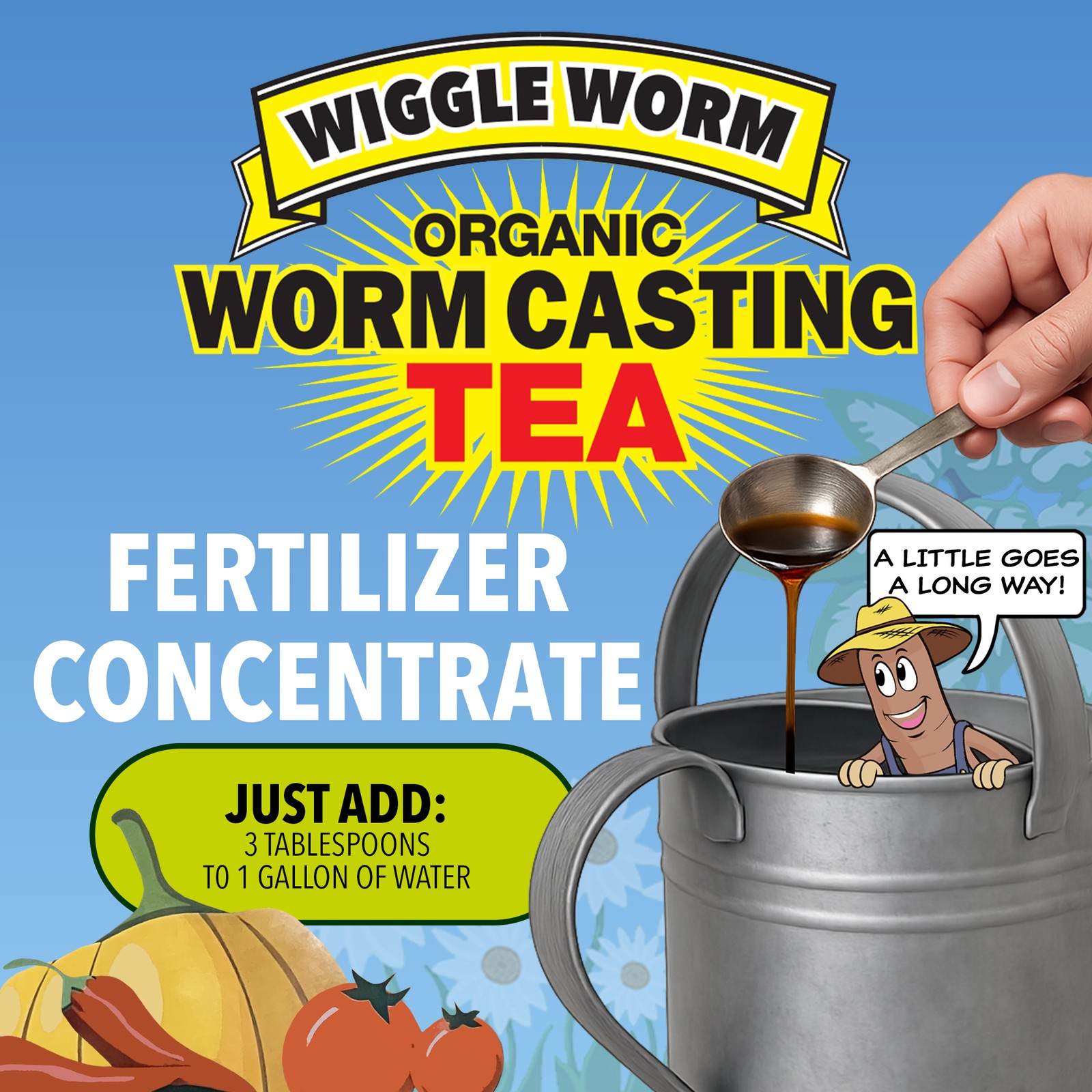 WIGGLE WORM Organic Pure Worm Castings Tea Fertilizer Liquid Concentrate, 1 Gal gallery