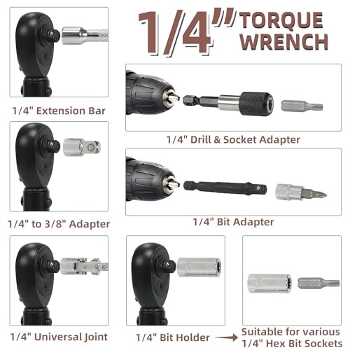 63Pcs 1/4-Inch Drive Click 63pcs 1/4"torque Wrench(1-25 N.m/10-222.5in.lb) gallery