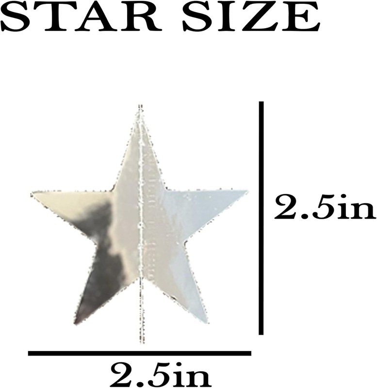 80ft Silver Star Garland 10 Strings Graduation New Years Party Decorations gallery
