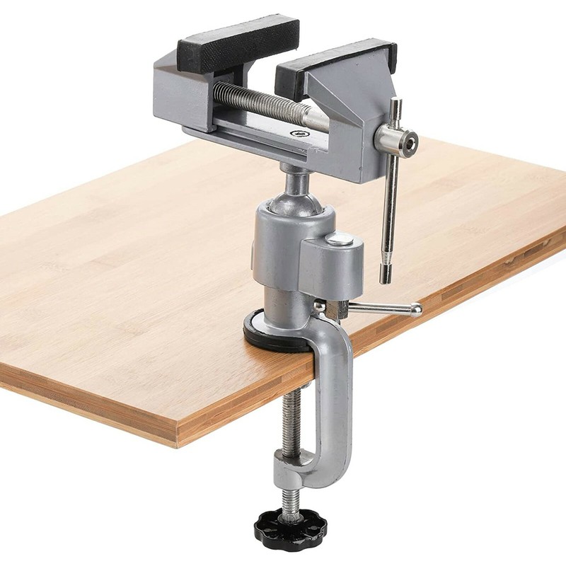 Universal Table Bench Vise 3 Inch Work Bench Clamp Swivel Rotating Hobby Crafts gallery