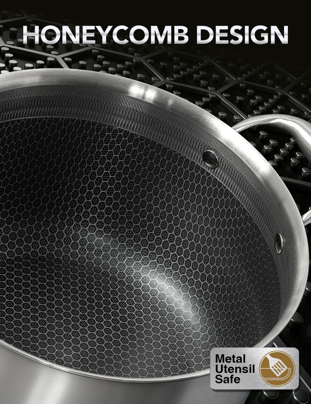 Michelangelo 6 Quart Tri-ply Stainless Steel Stock Pot Nonstick Lid gallery