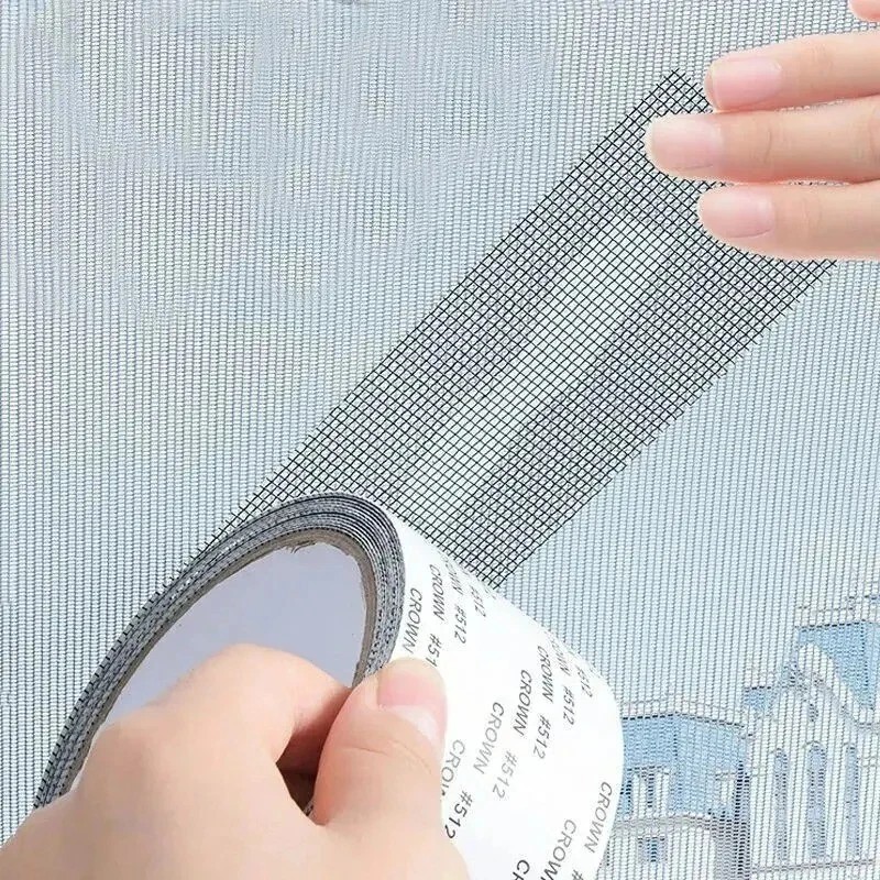 Screen Patch Repair Kit Window Repair Tape Fiberglass Covering Mesh Tool 5*200cm gallery