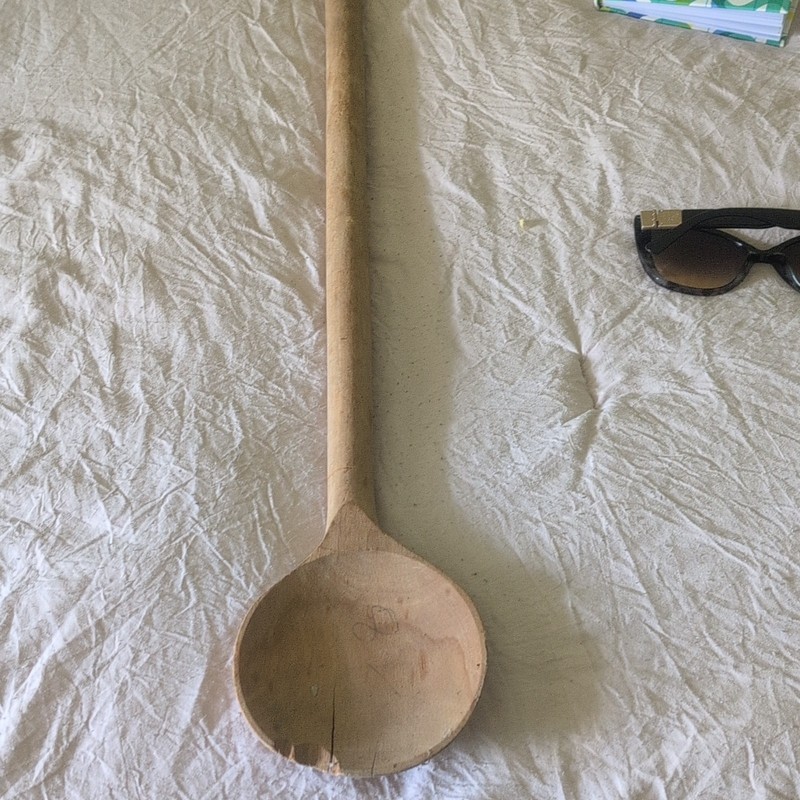 Wood Cooking Spoon, Beige Solid/Plain Reusable Wooden Handle, 1-Piece gallery