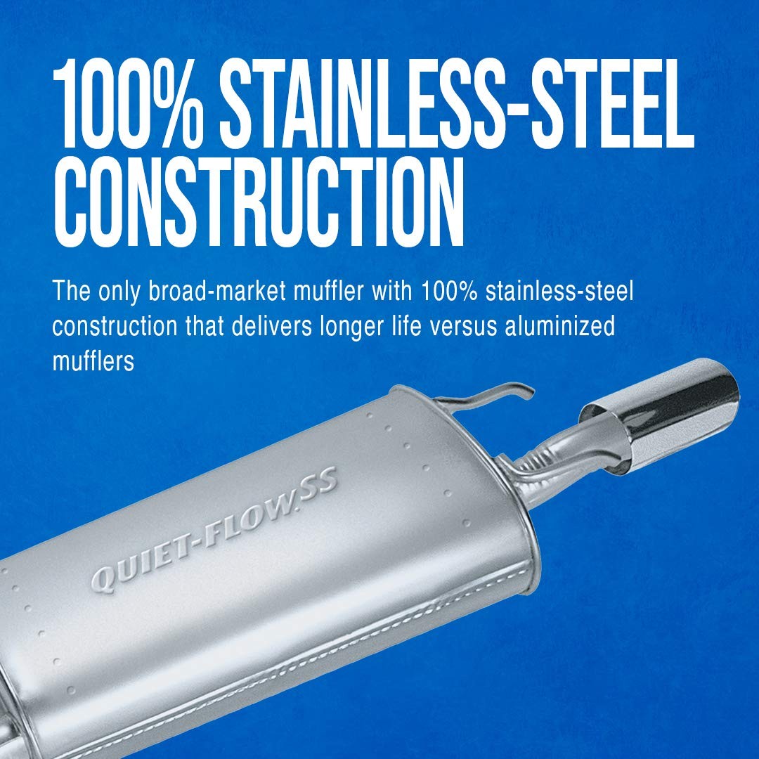 Walker Quiet-Flow Ss 50051 Direct Fit Exhaust Muffler Assembly 2.5 Inlet Id 2.5 gallery