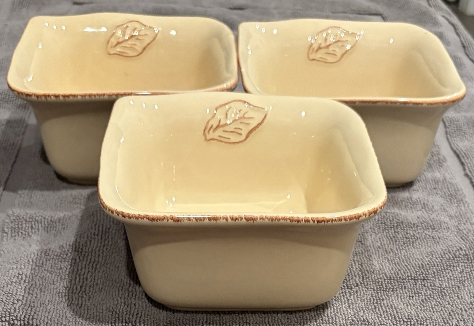 Set of 3 TASTEFULLY SIMPLE Small Stoneware Dip/Serving Bowl CERP3-974 gallery