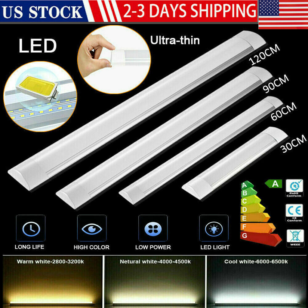 1FT 2FT 3FT 4FT LED Batten Tube Light Shop Workbench Garage Ceiling Lamps Lights gallery