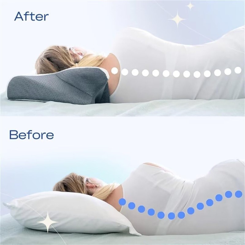 Ergonomic Memory Foam Pillow, Pillow for Side Sleepers for Neck Pain Relief gallery