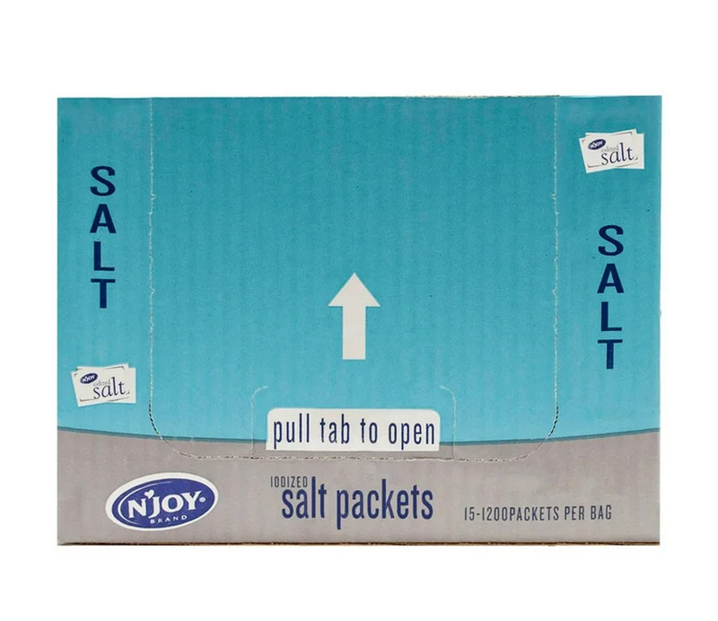 N'Joy Iodized Salt Packets .5g Each | 1200 Count Bulk Case gallery