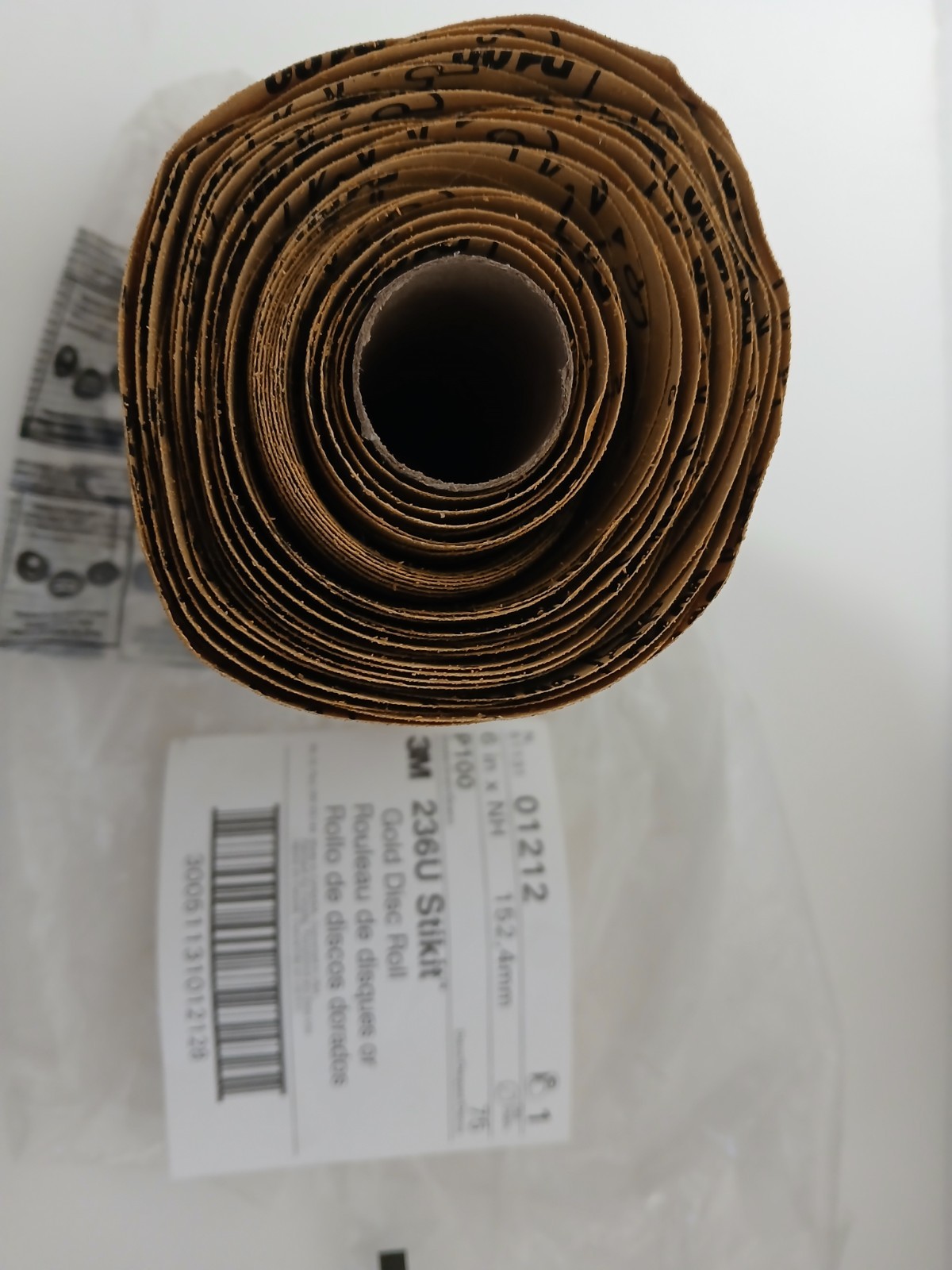 2Rolls 3M 01212 Stikit Gold Sanding Disc Roll, 6 In, P100 Grit, 2x75 = 150 Discs gallery