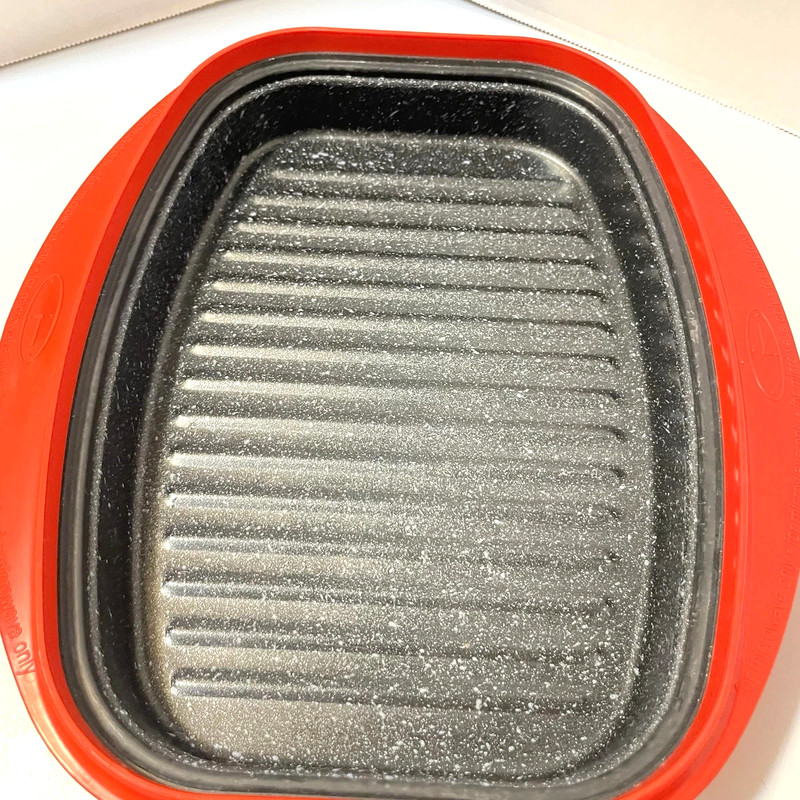 Range Mate Rectangular Nonstick Microwave Grill Pan Red With Recipe Booklet gallery