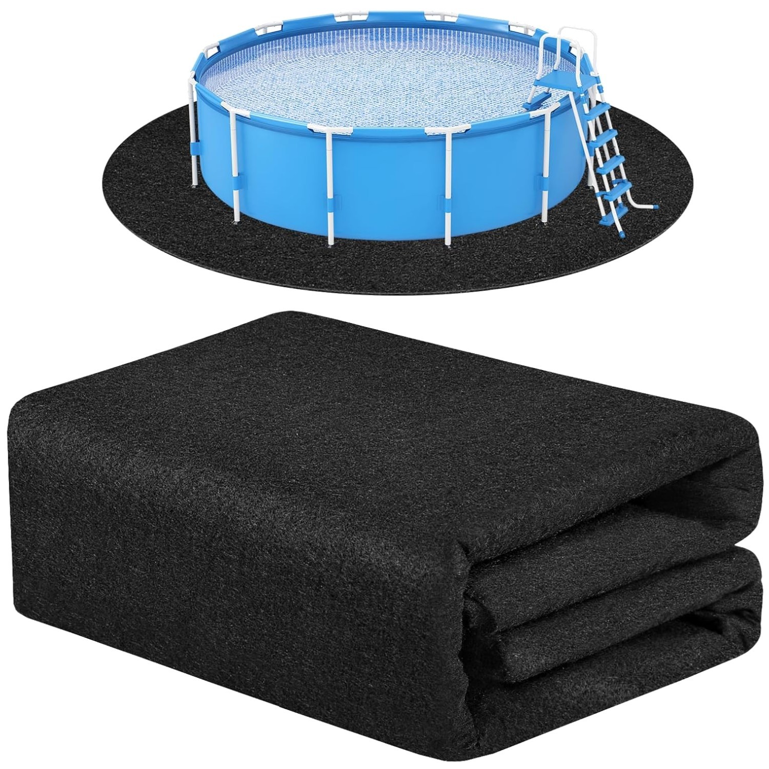 Durable 12ft Swimming Pool Ground Cloth - Pool Equipment Pad gallery