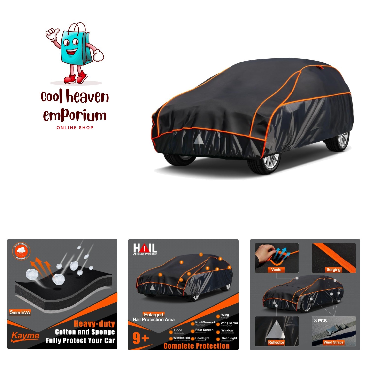 Hail Protector SUV Car Cover，Anti Hail Thickened Multi-Layered EVA Car Cover ... gallery
