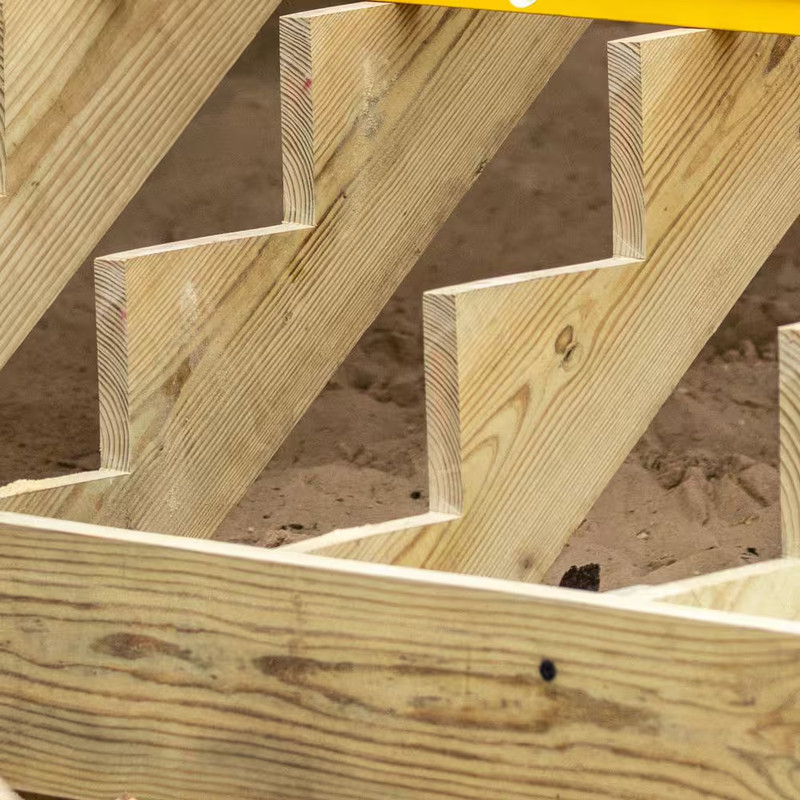 3-Step Ground Contact Pressure-Treated Pine Stair Stringer gallery