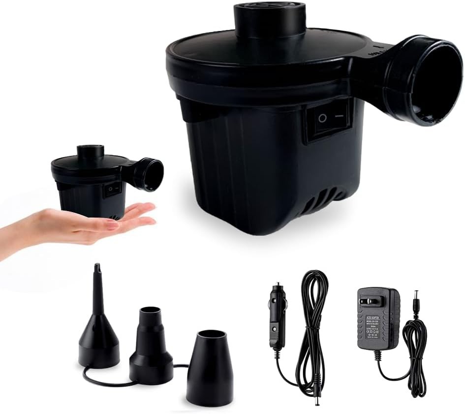 Electric Air Pump,Portable Quick-Fill Air Pump, Air Mattress Pump with 3 Nozzles gallery