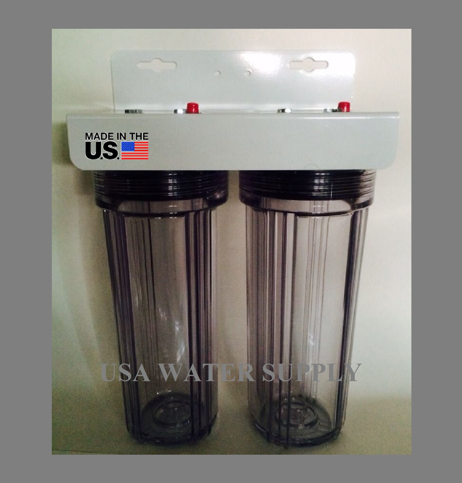 Two Stage Filtration System 2.5in x 10in 3/4in Inlet Water Filter Whole House C gallery