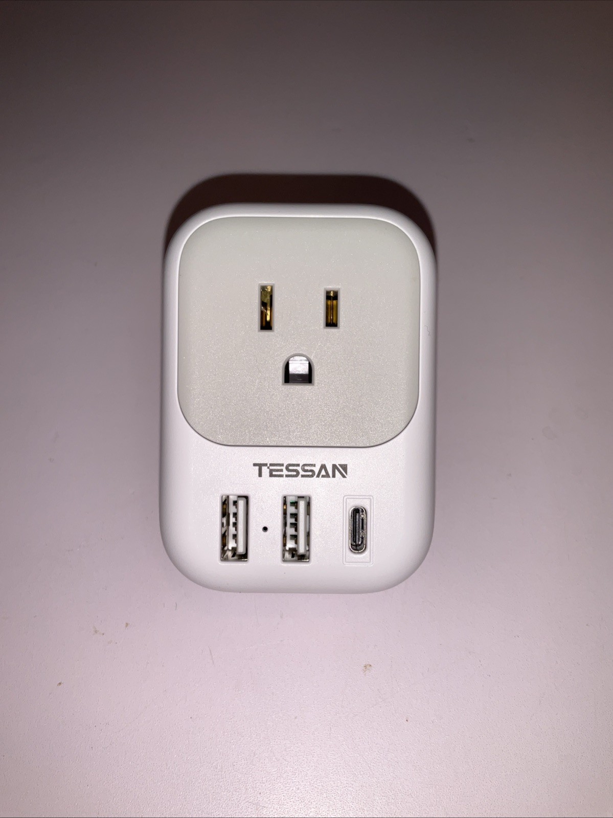TESSAN US to India Plug Adapter with 4 Outlet 2 USB A 1 USB C Type D Travel Plug gallery