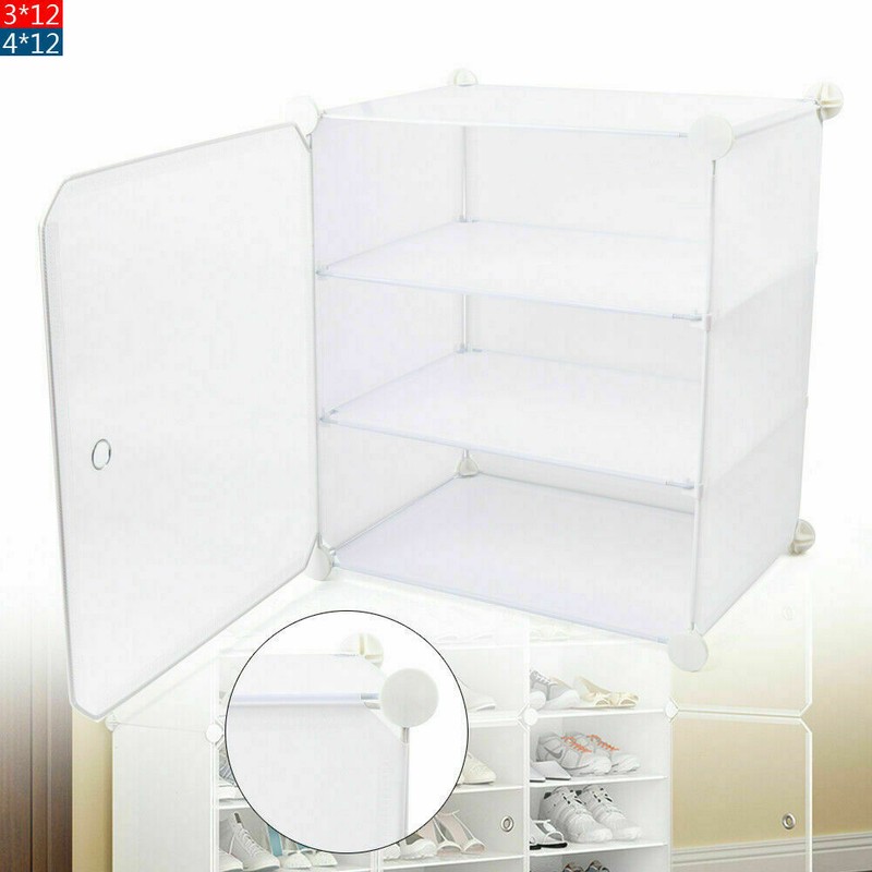 12-Tier Shoe Rack Organizer Stackable Closet 96 Pairs Shoe Box Storage Cabinet gallery