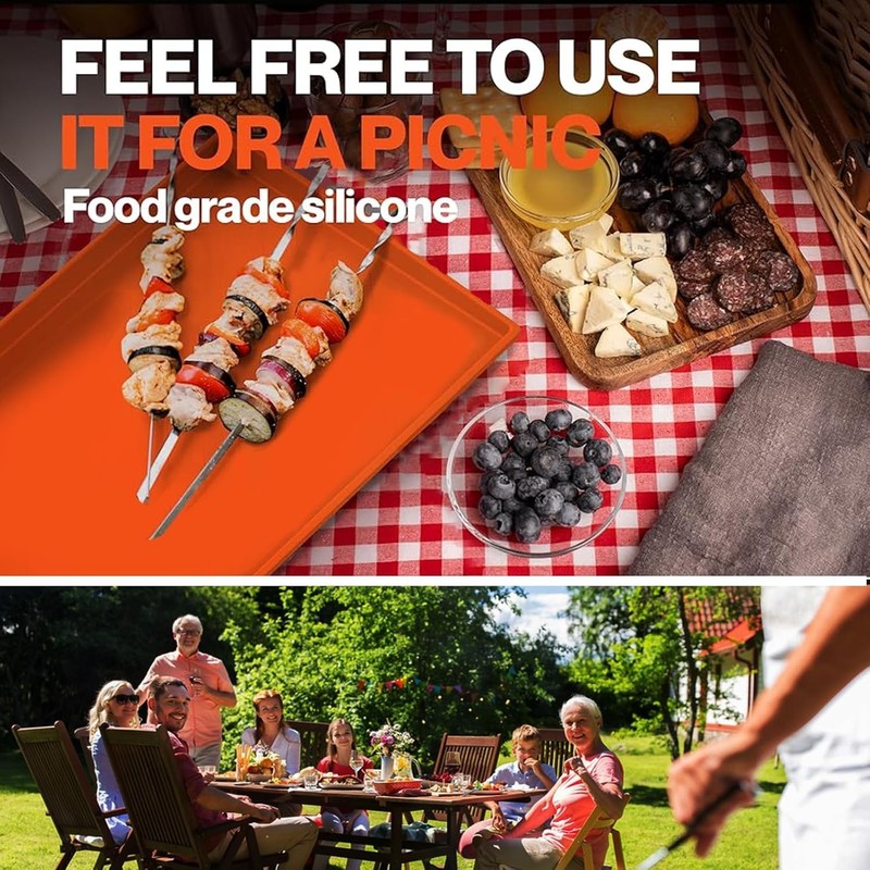 Upgraded Extra-Thick Silicone Griddle Mat for Blackstone Grill Full-Wrap gallery