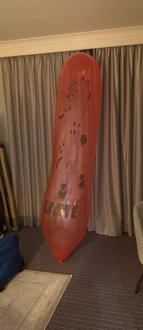 Cattex GPF9 / GL700 87" 220cm banner balloon in Latte Deerdog print anime gallery