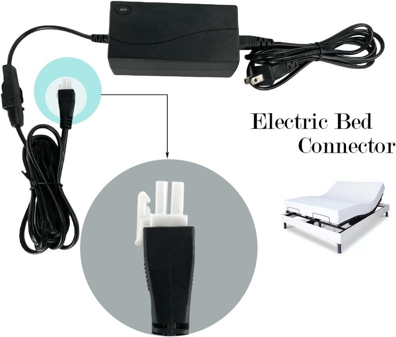 Adjustable Bed Power Adapter 3 Piece Kit for Tempur-Pedic Ashely Ergo Extend gallery