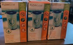 FLOWCLEAR 58476E Pool Filter Cartridge Set Of 3 New In Box Type III A/C